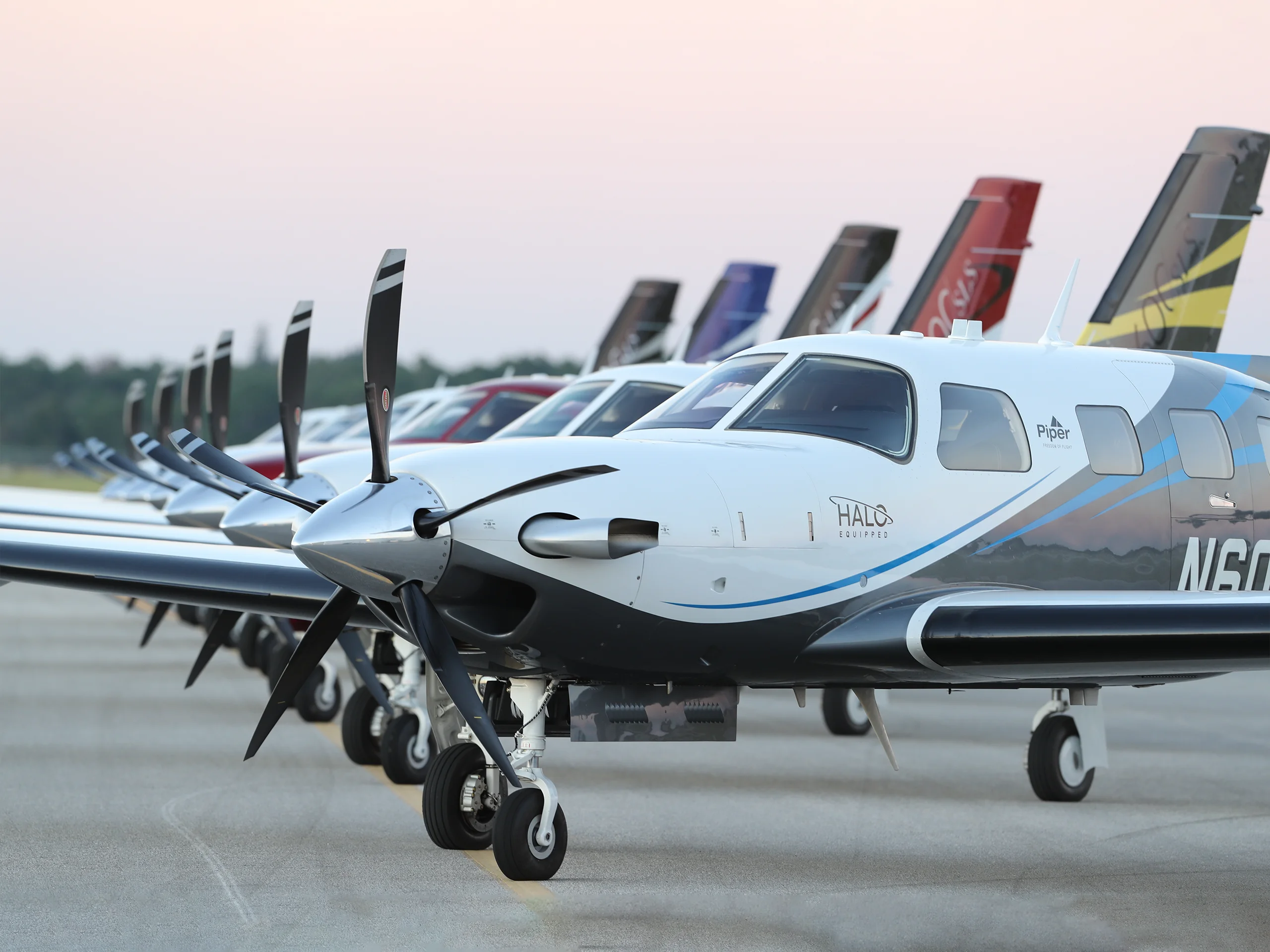 Line-Up of Piper M-Class Airplanes